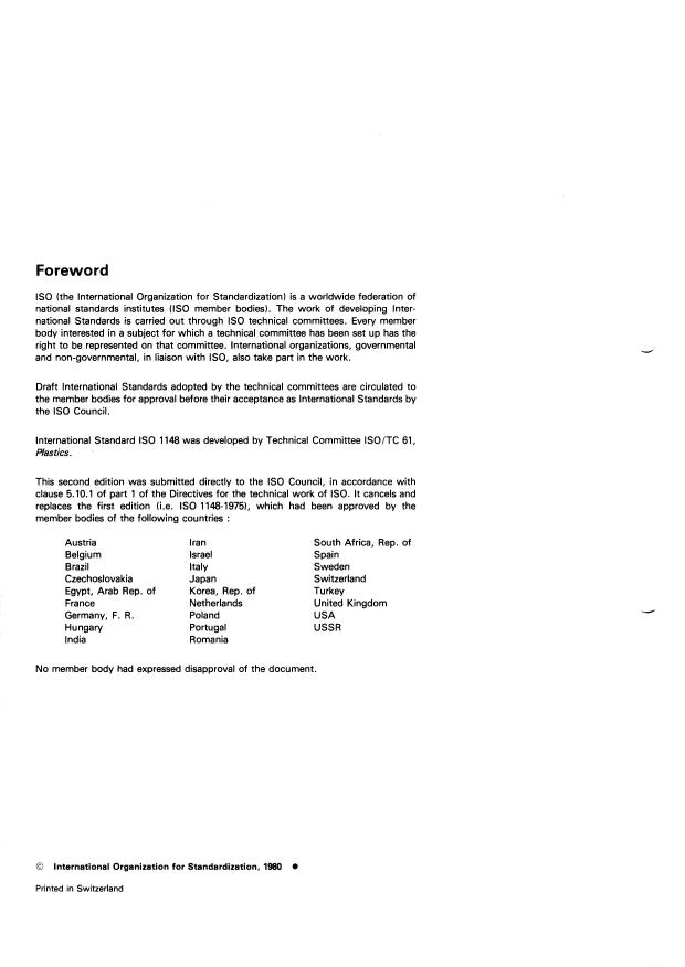 ISO 1148:1980 ISO 1148:1980 - Plastics -- Aqueous dispersions of polymers and copolymers -- Determination of pH - Page 2 preview
