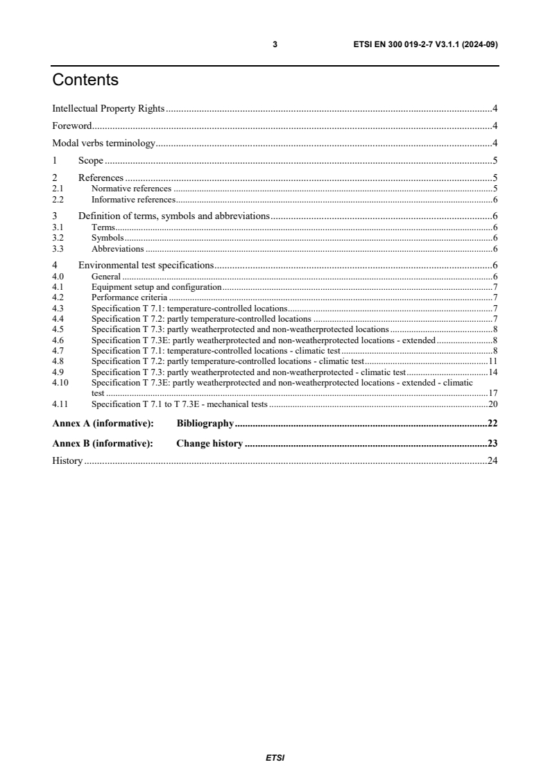 ETSI EN 300 019-2-7 V3.1.1 (2024-09) - Environmental Engineering (EE); Environmental conditions and environmental tests for telecommunications equipment; Part 2: Specification of environmental tests; Sub-part 7: Portable and non-stationary use