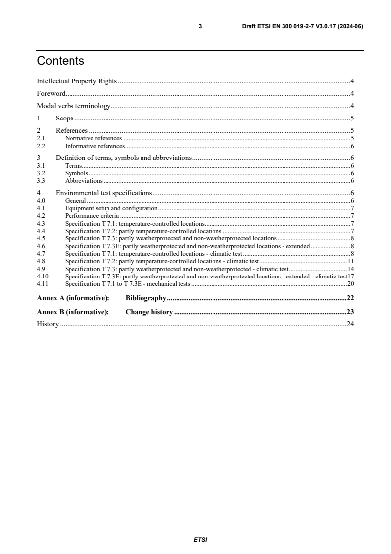 ETSI EN 300 019-2-7 V3.0.17 (2024-06) - Environmental Engineering (EE); Environmental conditions and environmental tests for telecommunications equipment; Part 2: Specification of environmental tests; Sub-part 7: Portable and non-stationary use