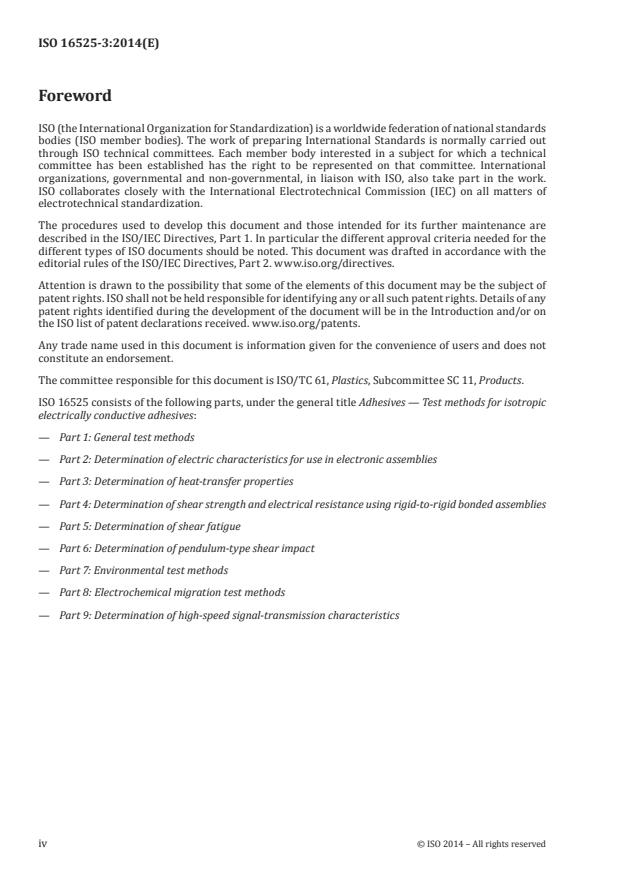 ISO 16525-3:2014 ISO 16525-3:2014 - Adhesives -- Test methods for isotropic electrically conductive adhesives - Page 4 preview