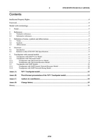 ETSI GR NFV-IFA 024 V3.2.1 (2019-04) - Network Functions Virtualisation (NFV) Release 3; Information Modeling; Report on External Touchpoints related to NFV Information Model