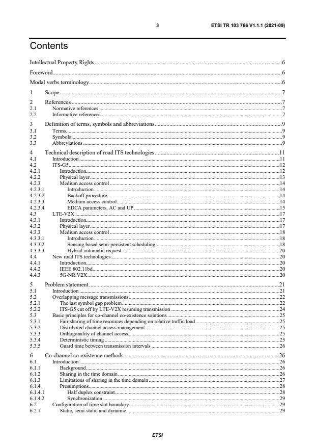 ETSI TR 103 766 V1.1.1 (2021-09) - Intelligent Transport Systems (ITS); Pre-standardization study on co-channel co-existence between IEEETM- and 3GPP- based ITS technologies in the 5 855 MHz-5 925 MHz frequency band