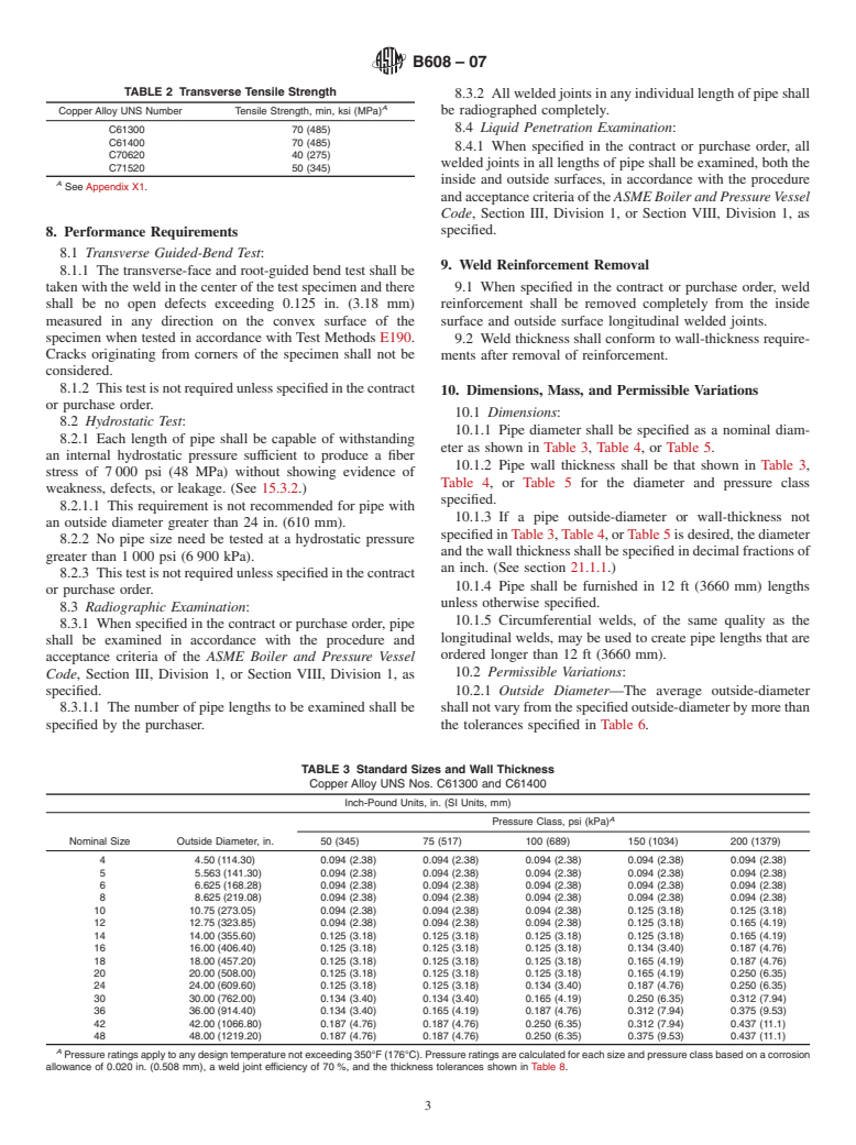 ASTM B608-07 - Standard Specification for Welded Copper-Alloy Pipe