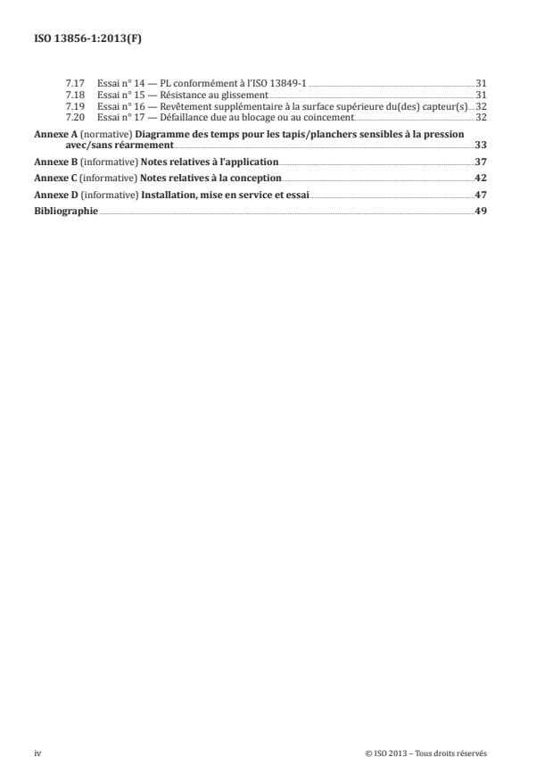 ISO 13856-1:2013 ISO 13856-1:2013 - Sécurité des machines -- Dispositifs de protection sensibles a la pression - Page 4 preview