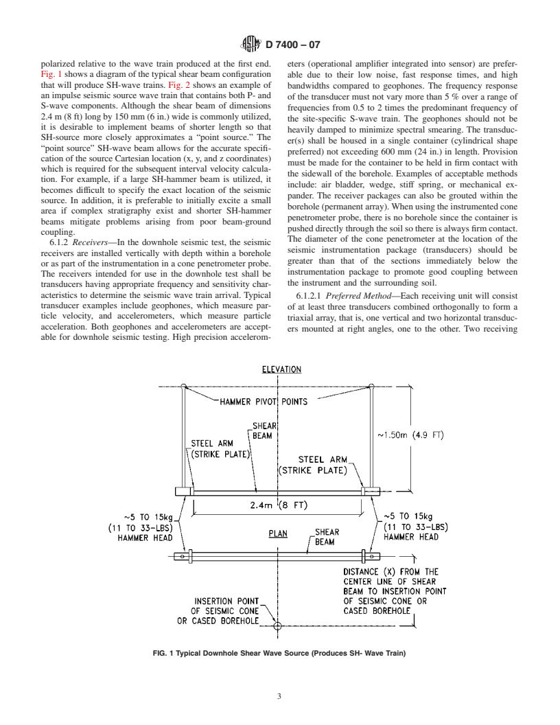 ASTM D7400-07 - Standard Test Methods for Downhole Seismic Testing