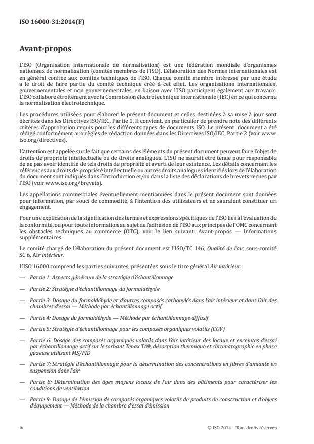 ISO 16000-31:2014 ISO 16000-31:2014 - Air intérieur - Page 4 preview