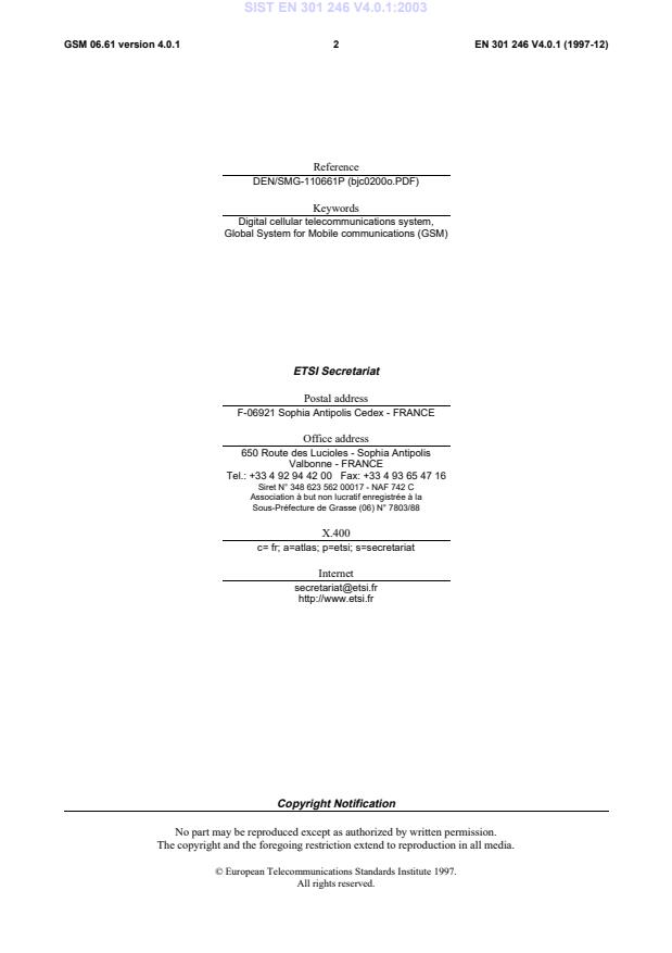 SIST EN 301 246 V4.0.1:2003 SIST EN 301 246 V4.0.1:2003 - Page 4 preview