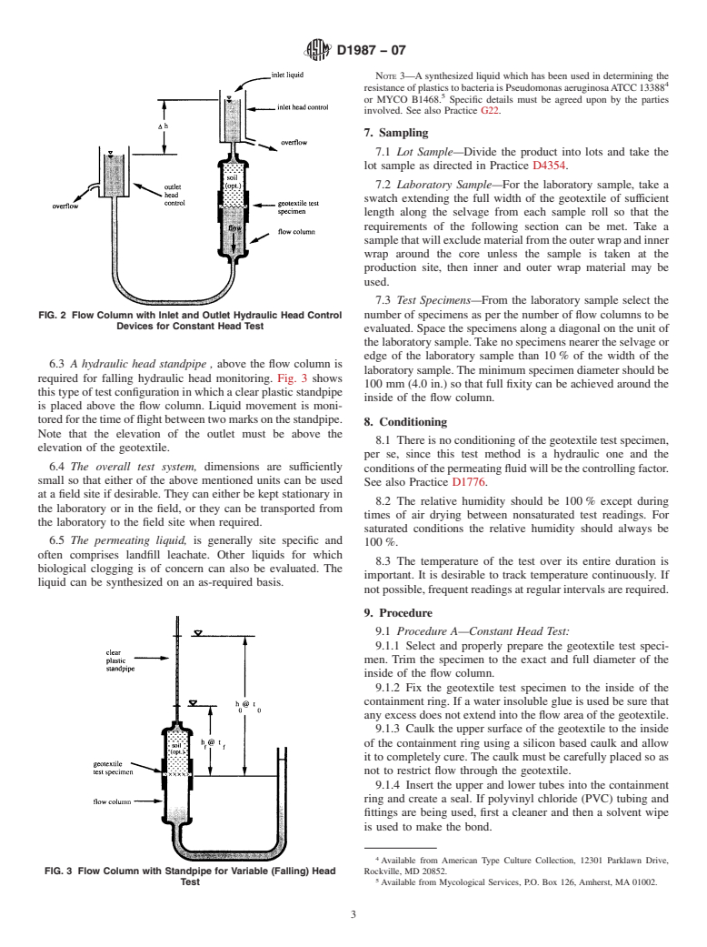 ASTM D1987-07 - Standard Test Method for Biological Clogging of Geotextile or Soil/Geotextile Filters