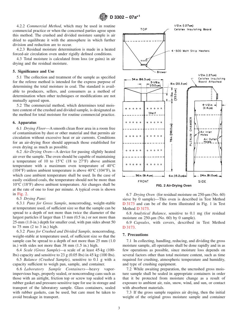 ASTM D3302-07ae1 - Standard Test Method for Total Moisture in Coal