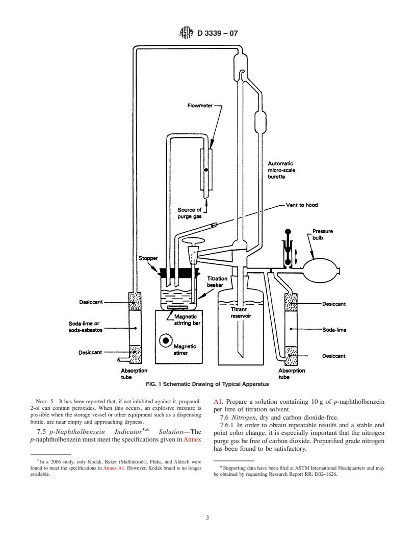 ASTM D3339-07 - Standard Test Method for Acid Number of Petroleum Products by Semi-Micro Color Indicator Titration