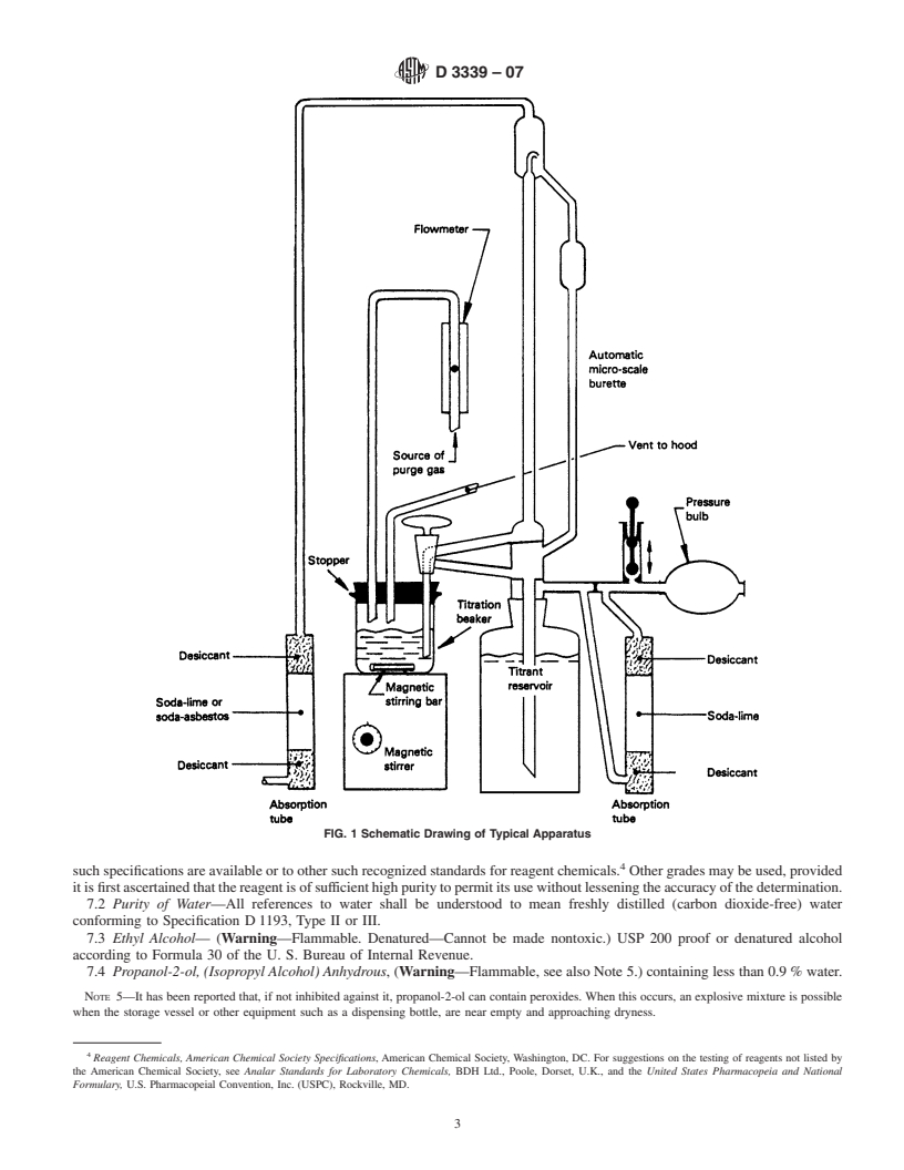 REDLINE ASTM D3339-07 - Standard Test Method for Acid Number of Petroleum Products by Semi-Micro Color Indicator Titration