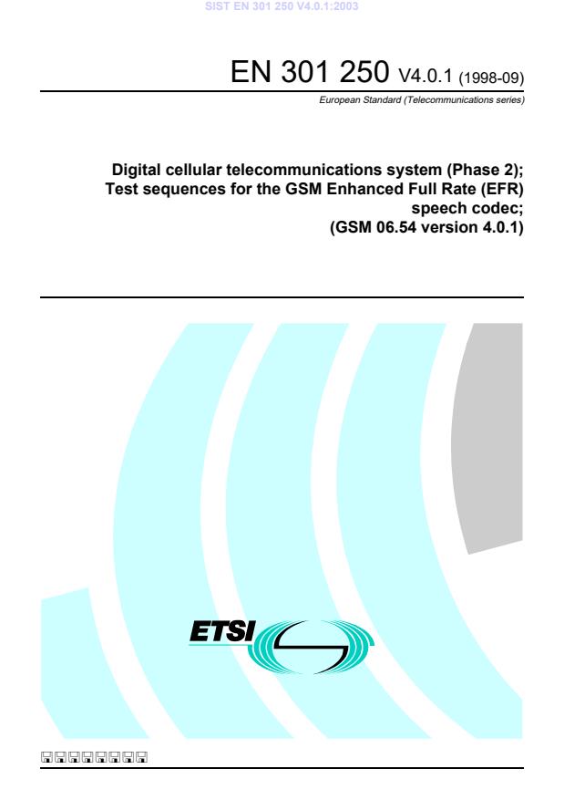 EN 301 250 V4.0.1:2003