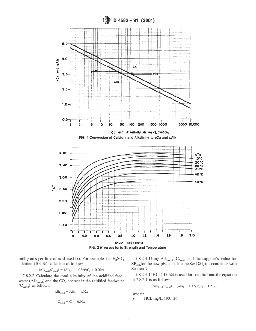 ASTM D4582-91(2001) - Standard Practice for Calculation and Adjustment of the Stiff and Davis Stability Index for Reverse Osmosis