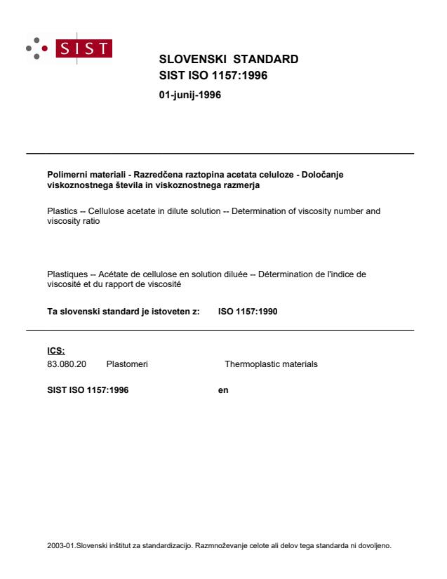 ISO 1157:1990 ISO 1157:1996 - Page 1 preview