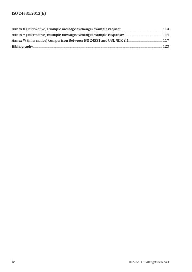 ISO 24531:2013 ISO 24531:2013 - Intelligent transport systems -- System architecture, taxonomy and terminology -- Using XML in ITS standards, data registries and data dictionaries - Page 4 preview