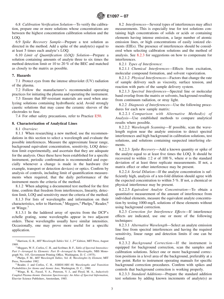 ASTM E1097-07 - Standard Guide for Direct Current Plasma-Atomic Emission Spectrometry Analysis