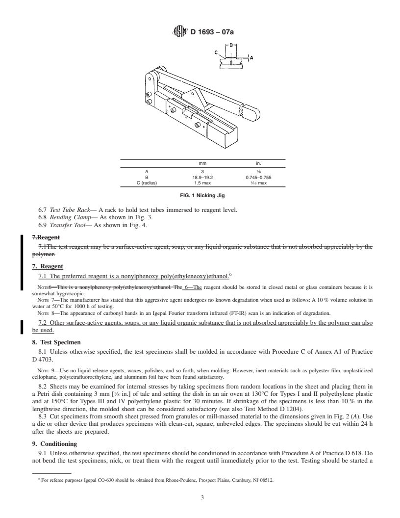 REDLINE ASTM D1693-07a - Standard Test Method for Environmental Stress-Cracking of Ethylene Plastics