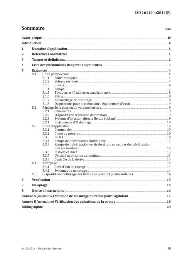 ISO 16119-4:2014 - Matériel agricole et forestier -- Exigences environnementales pour les pulvérisateurs