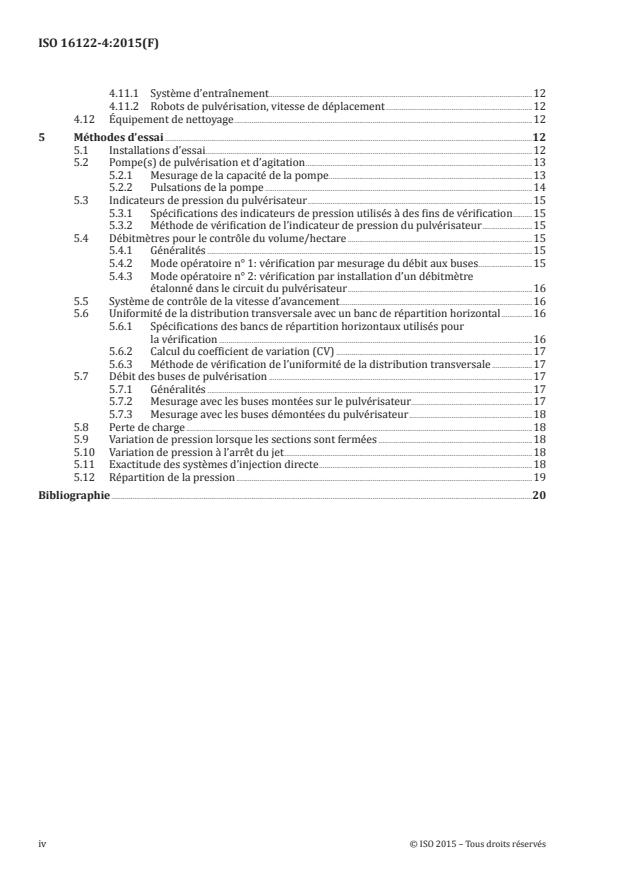 ISO 16122-4:2015 ISO 16122-4:2015 - Matériel agricole et forestier -- Contrôle des pulvérisateurs en service - Page 4 preview