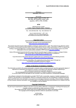 SIST EN 301 908-3 V15.1.1:2024 ETSI EN 301 908-3 V15.0.0 (2024-02) - IMT cellular networks; Harmonised Standard for access to radio spectrum; Part 3: CDMA Direct Spread (UTRA FDD) Base Stations (BS) Release 15 - Page 2 preview