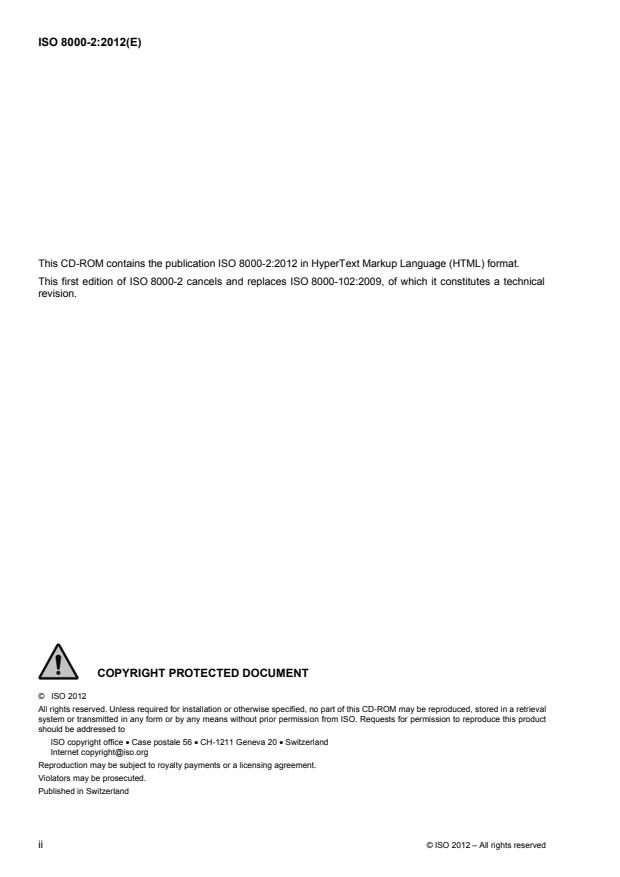 ISO 8000-2:2012 ISO 8000-2:2012 - Data quality - Page 2 preview