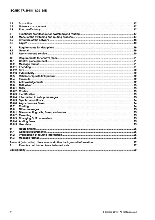 ISO/IEC TR 29181-3:2013 ISO/IEC TR 29181-3:2013 - Information technology -- Future Network -- Problem statement and requirements - Page 4 preview
