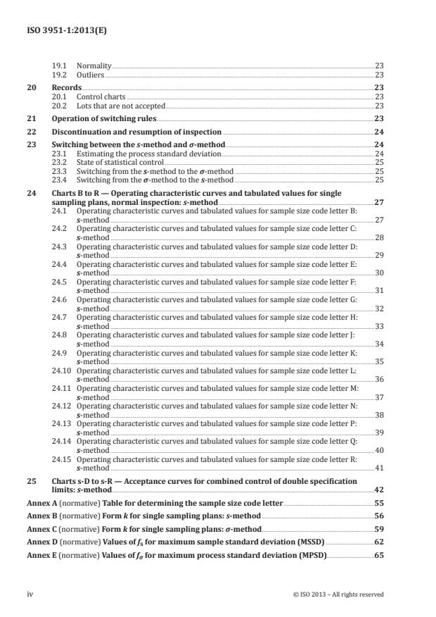 SIST ISO 3951-1:2014 ISO 3951-1:2013 - Sampling procedures for inspection by variables - Page 4 preview