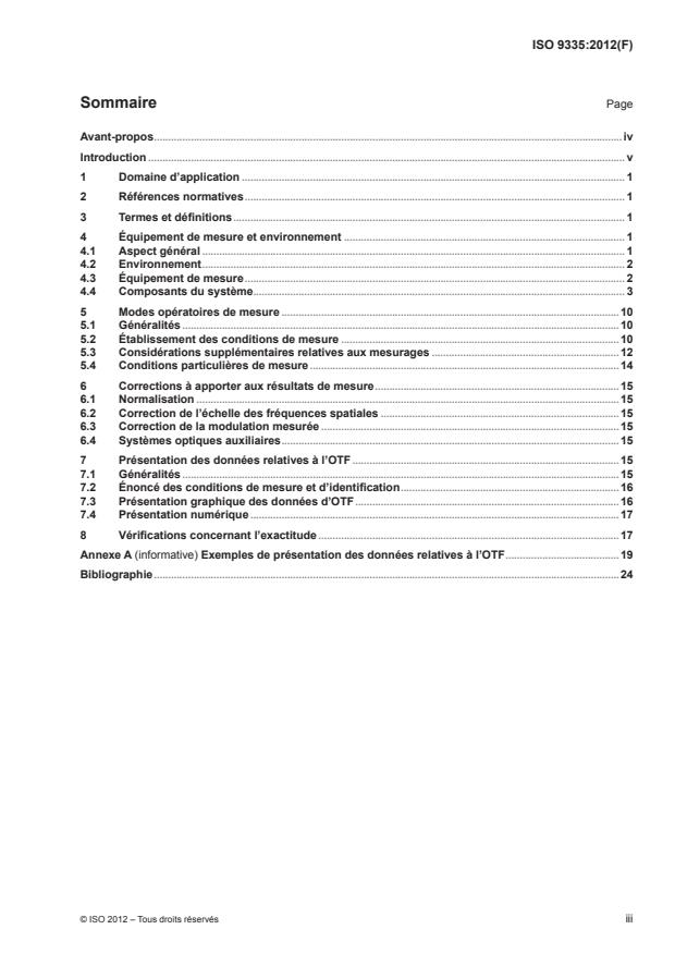 ISO 9335:2012 - Optique et photonique -- Fonction de transfert optique -- Principes et procédures de mesure