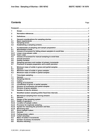 ISO 16742:2014 - Iron ores -- Sampling of slurries