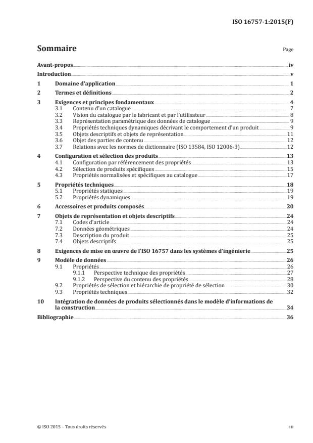 ISO 16757-1:2015 - Structures de données pour catalogues électroniques de produits pour les services du bâtiment