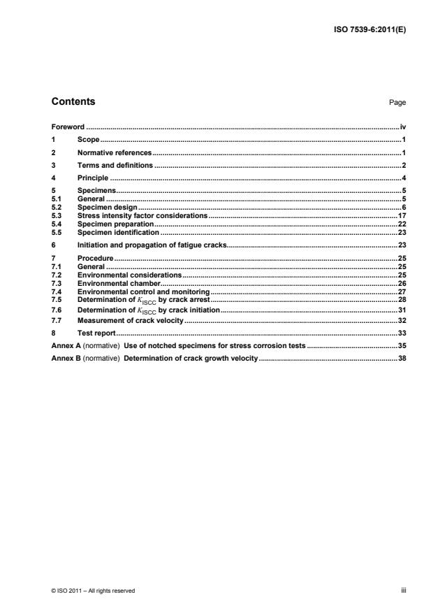 ISO 7539-6:2011 - Corrosion of metals and alloys -- Stress corrosion testing