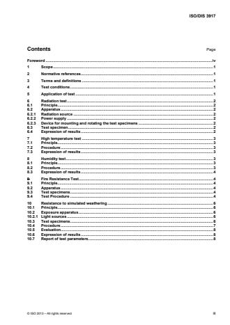 ISO 3917:2016 - Road vehicles -- Safety glazing materials -- Test methods for resistance to radiation, high temperature, humidity, fire and simulated weathering