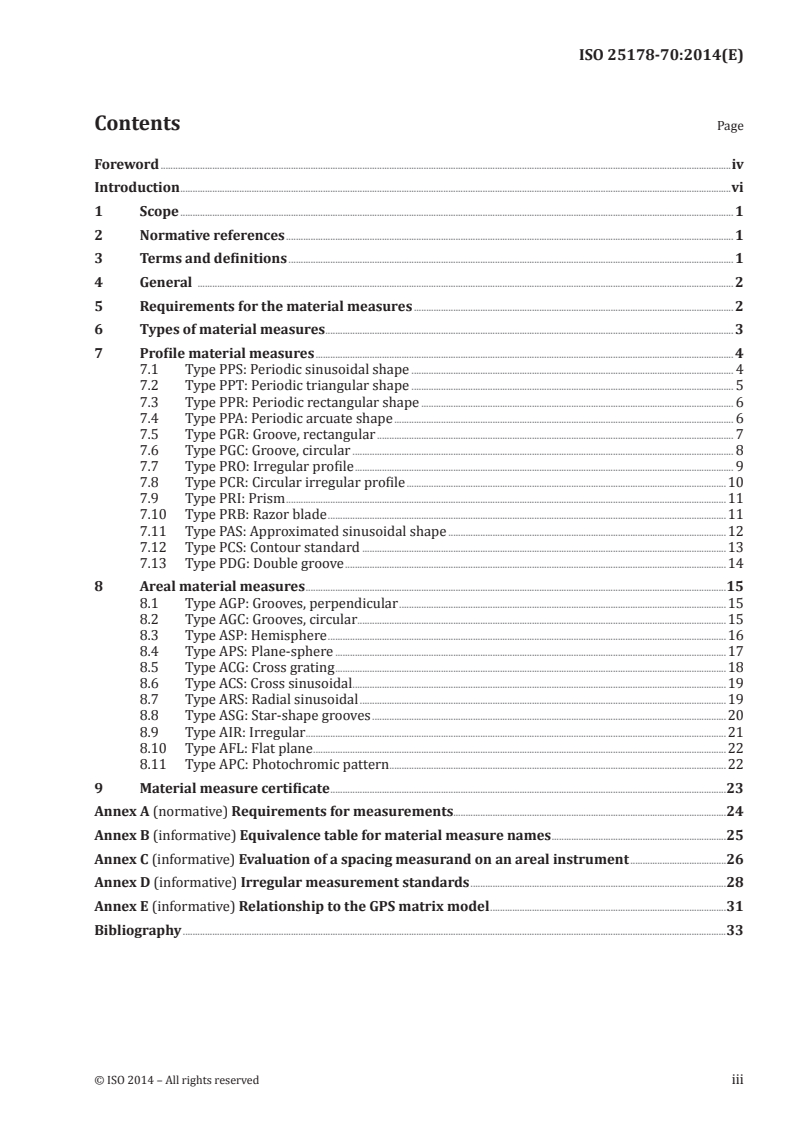 ISO 25178-70:2014 - Geometrical product specification (GPS) — Surface texture: Areal — Part 70: Material measures
Released:2/6/2014