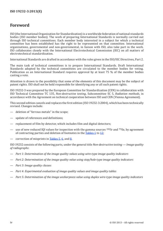 ISO 19232-3:2013 ISO 19232-3:2013 - Non-destructive testing -- Image quality of radiographs - Page 4 preview