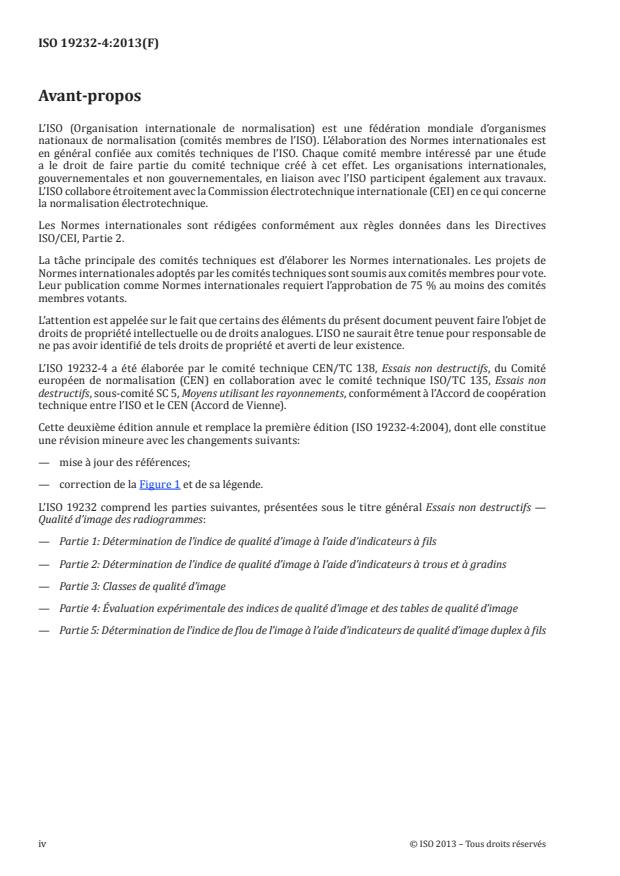 ISO 19232-4:2013 ISO 19232-4:2013 - Essais non destructifs -- Qualité d'image des radiogrammes - Page 4 preview