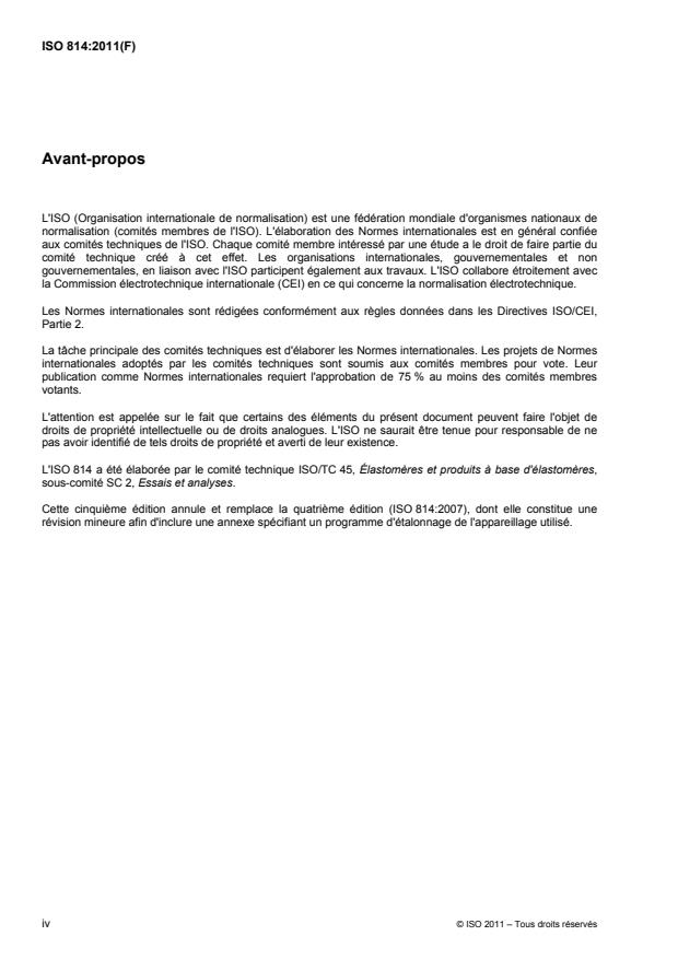 ISO 814:2011 ISO 814:2011 - Caoutchouc vulcanisé ou thermoplastique -- Détermination de l'adhérence au métal -- Méthode a deux plaques - Page 4 preview