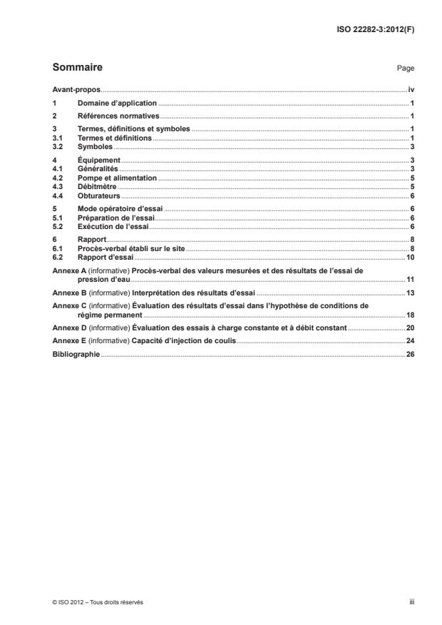 ISO 22282-3:2012 - Reconnaissance et essais géotechniques -- Essais géohydrauliques