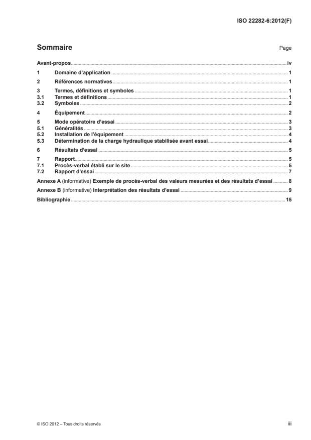 ISO 22282-6:2012 - Reconnaissance et essais géotechniques -- Essais géohydrauliques