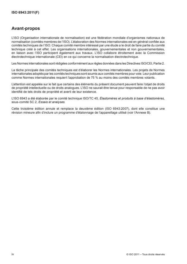 ISO 6943:2011 ISO 6943:2011 - Caoutchouc vulcanisé -- Détermination de la fatigue en traction - Page 4 preview