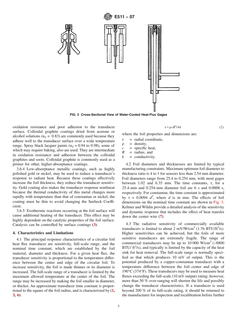 ASTM E511-07 - Standard Test Method for Measuring Heat Flux Using a Copper-Constantan Circular Foil, Heat-Flux Transducer