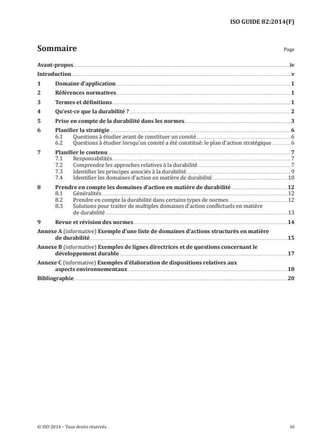 ISO Guide 82:2014 - Lignes directrices pour la prise en compte de la durabilité dans les normes