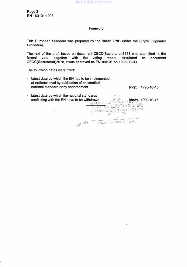 EN 160101:1998 EN 160101:2001 - Page 4 preview