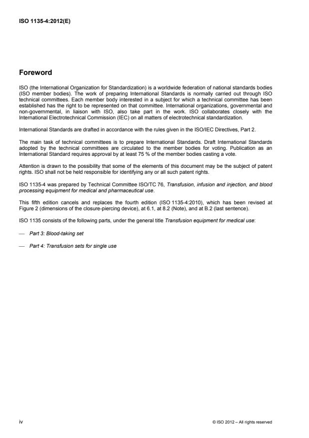 ISO 1135-4:2012 ISO 1135-4:2012 - Transfusion equipment for medical use - Page 4 preview