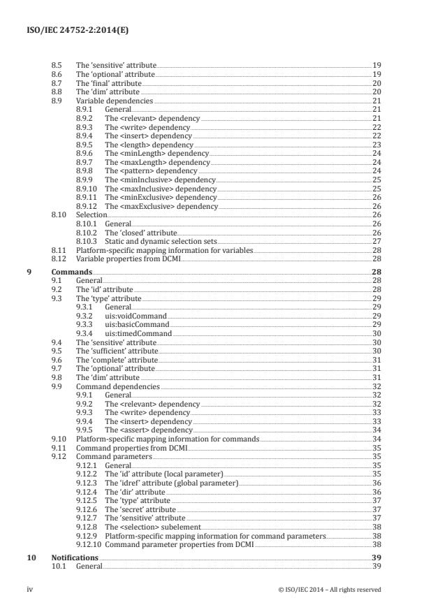 ISO/IEC 24752-2:2014 ISO/IEC 24752-2:2014 - Information technology -- User interfaces -- Universal remote console - Page 4 preview