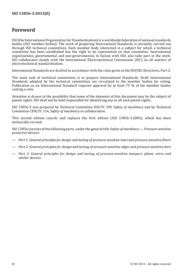 ISO 13856-3:2013 ISO 13856-3:2013 - Safety of machinery -- Pressure-sensitive protective devices - Page 4 preview