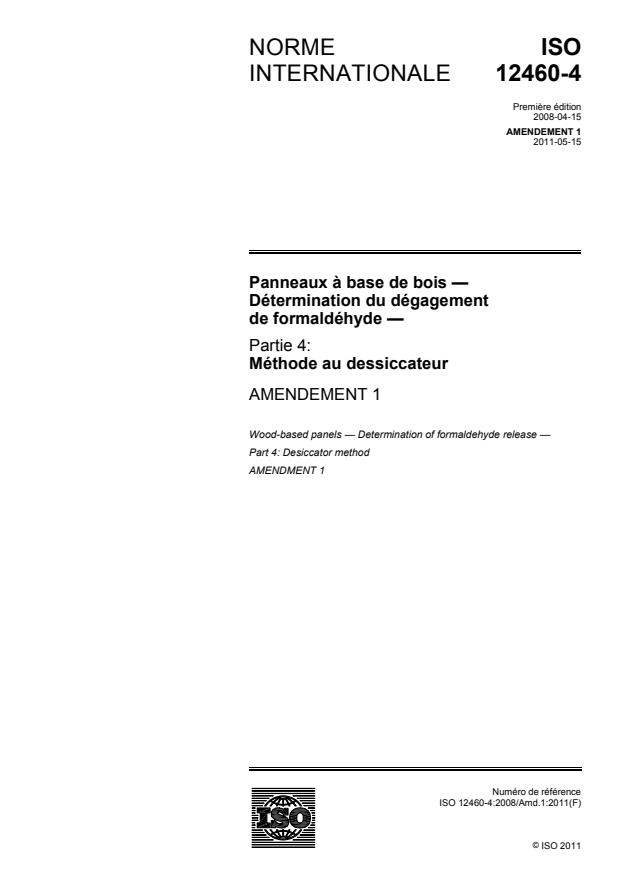 ISO 12460-4:2008/Amd 1:2011