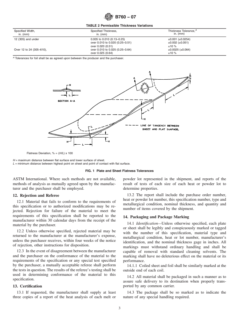 ASTM B760-07 - Standard Specification for Tungsten Plate, Sheet, and Foil