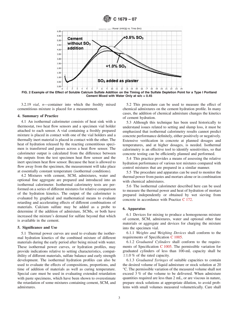 ASTM C1679-07 - Standard Practice for Measuring Hydration Kinetics of Hydraulic Cementitious Mixtures Using Isothermal Calorimetry