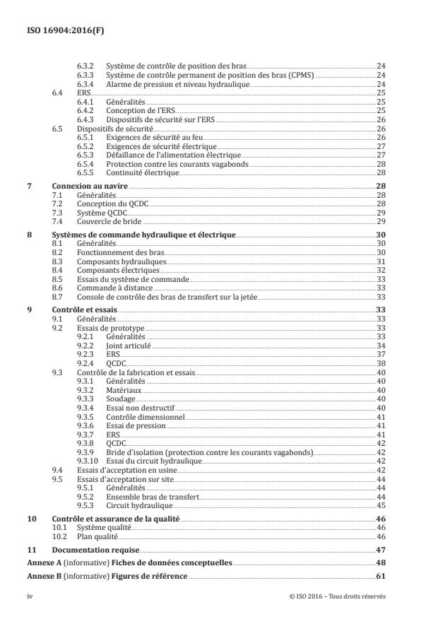 ISO 16904:2016 ISO 16904:2016 - Industries du pétrole et du gaz naturel -- Conception et essais des bras de transfert de GNL sur des terminaux terrestres conventionnels - Page 4 preview