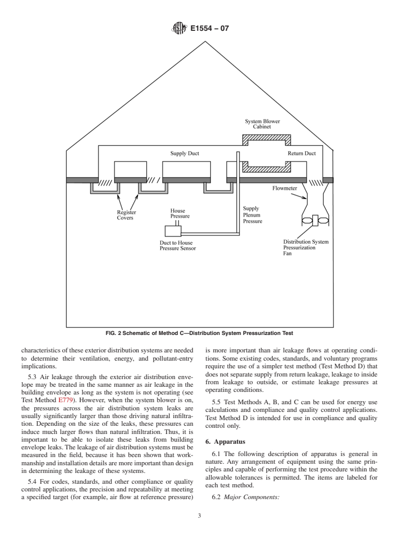 ASTM E1554-07 - Standard Test Methods for Determining Air Leakage of Air Distribution Systems by Fan Pressurization